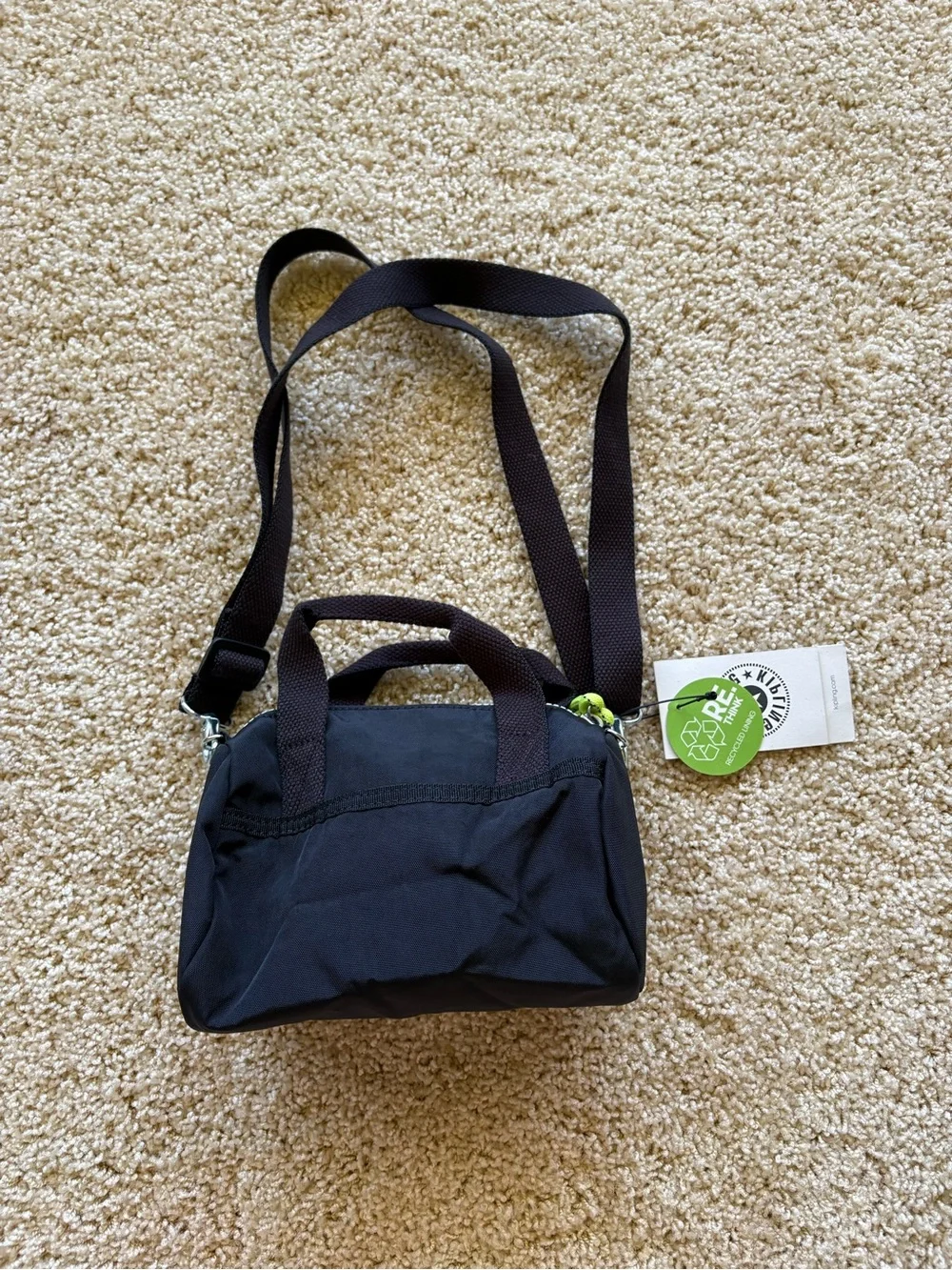Kipling Quan Mini Duffle‎ Crossbody Bag Black Lightweight Travel Bag NWT